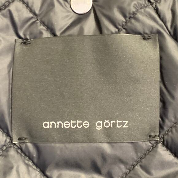 ANNETTE GOERTZ Size XS Black Polyester Hooded Layered Jacket - Picture 7 of 10